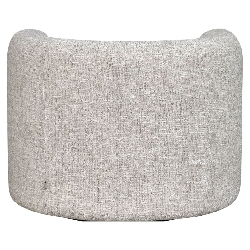 Fauteuil lounge pivotant tissu crème 87x80x67 cm Talley Richmond Interiors - 4