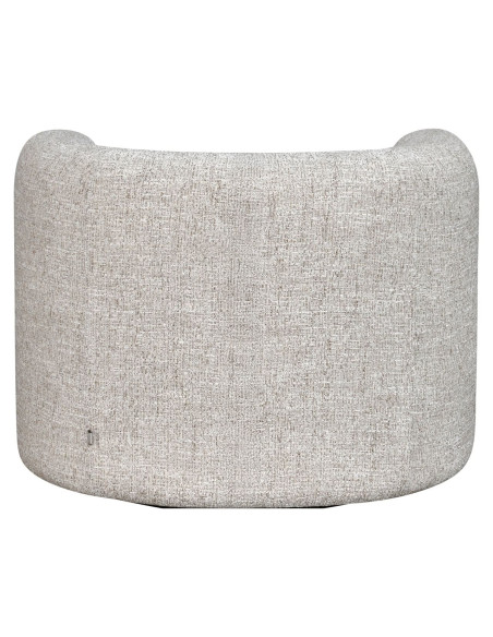 Fauteuil lounge pivotant tissu crème 87x80x67 cm Talley Richmond Interiors - 4