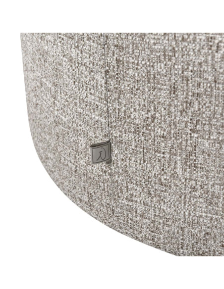 Fauteuil lounge pivotant tissu crème 87x80x67 cm Talley Richmond Interiors - 5
