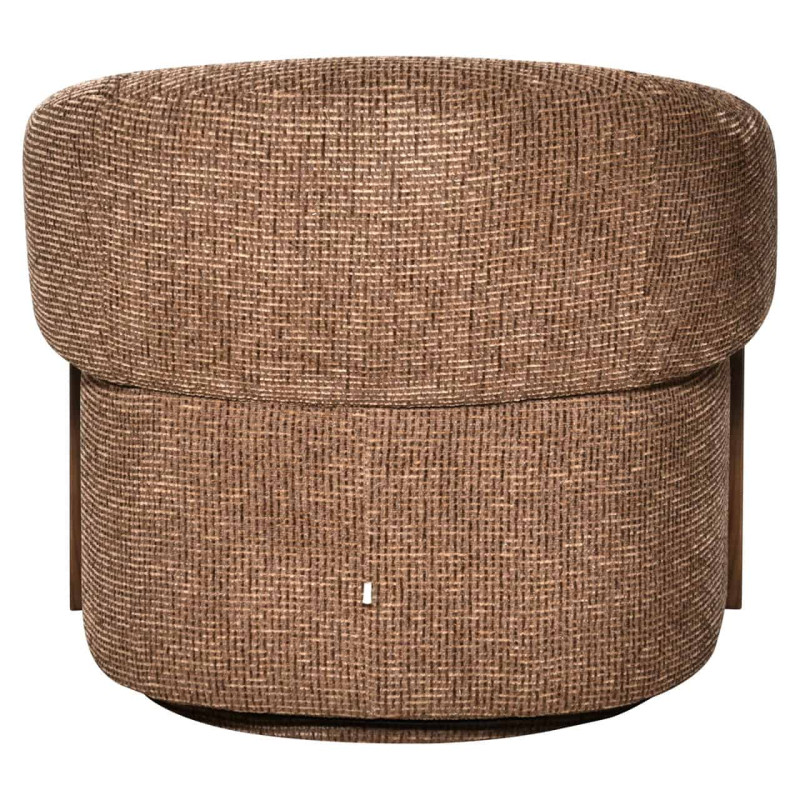Fauteuil lounge pivotant tissu marron 86x81x76 cm Marina Richmond Interiors - 4