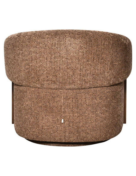 Fauteuil lounge pivotant tissu marron 86x81x76 cm Marina Richmond Interiors - 4