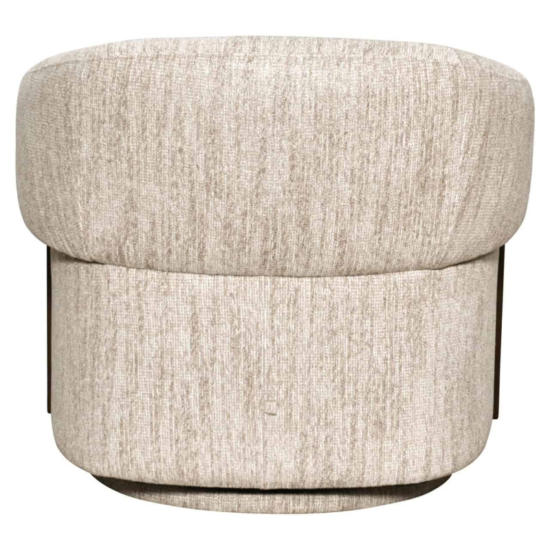 Fauteuil pivotant tissu beige naturel 86x81x76 cm Marina  - 4