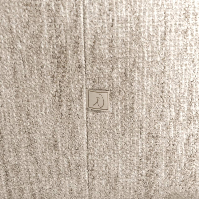Fauteuil pivotant tissu beige naturel 86x81x76 cm Marina  - 5
