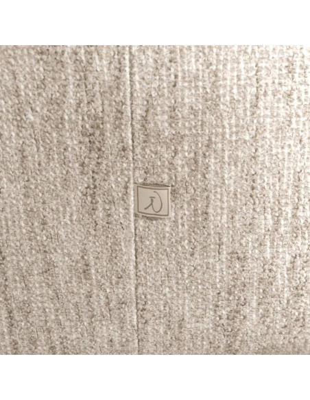 Fauteuil pivotant tissu beige naturel 86x81x76 cm Marina  - 5