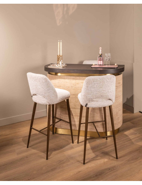 Meuble bar travertin beige 140x60,5x106 cm Martini Richmond Interiors - 2