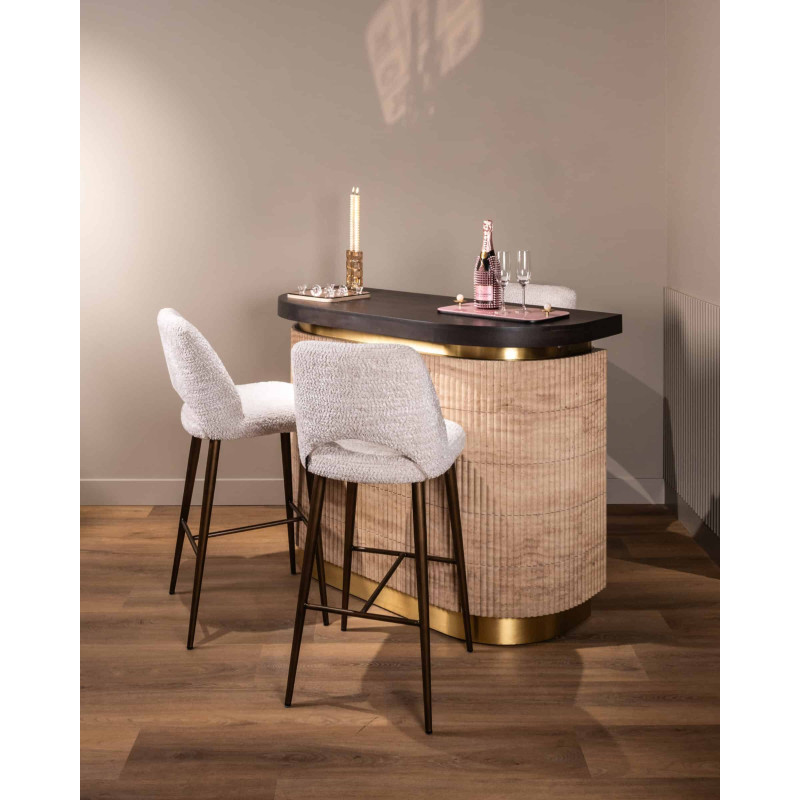 Meuble bar travertin beige 140x60,5x106 cm Martini Richmond Interiors - 8