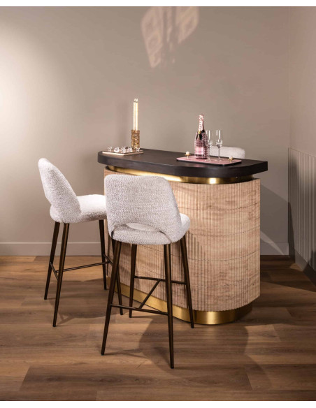 Meuble bar travertin beige 140x60,5x106 cm Martini Richmond Interiors - 8