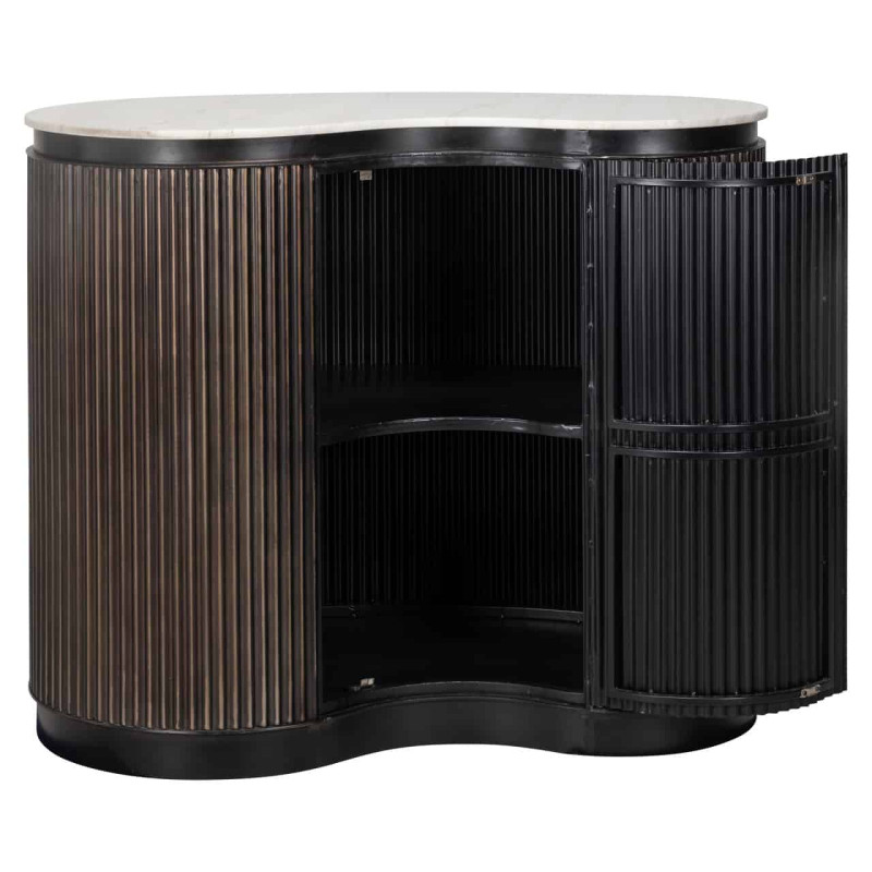 Meuble bar marbre brun 120x75x100 cm Mayfield Richmond Interiors - 5