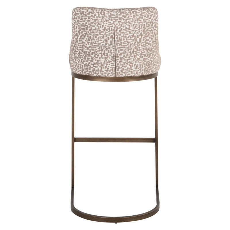 Lot de 2 tabourets de bar tissu beige 48x48x103 cm Bolton Richmond Interiors - 5
