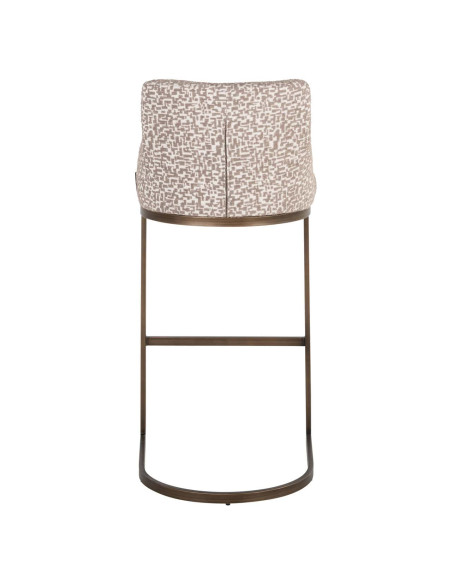 Lot de 2 tabourets de bar tissu beige 48x48x103 cm Bolton Richmond Interiors - 5