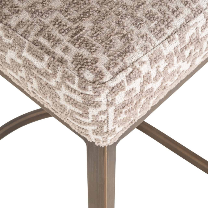 Lot de 2 tabourets de bar tissu beige 48x48x103 cm Bolton Richmond Interiors - 6