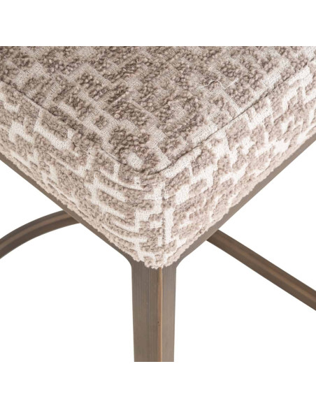 Lot de 2 tabourets de bar tissu beige 48x48x103 cm Bolton Richmond Interiors - 6