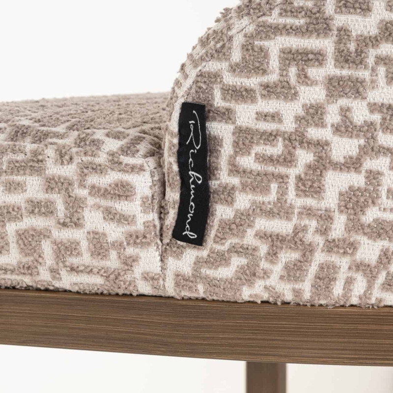 Lot de 2 tabourets de bar tissu beige 48x48x103 cm Bolton Richmond Interiors - 7
