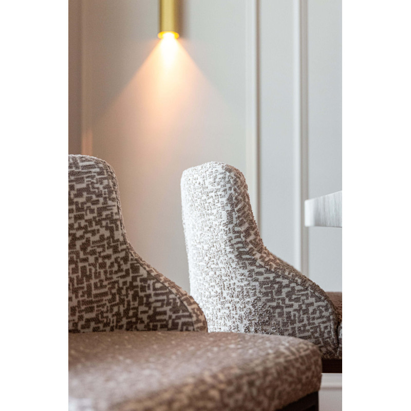 Lot de 2 tabourets de bar tissu beige 48x48x103 cm Bolton Richmond Interiors - 12