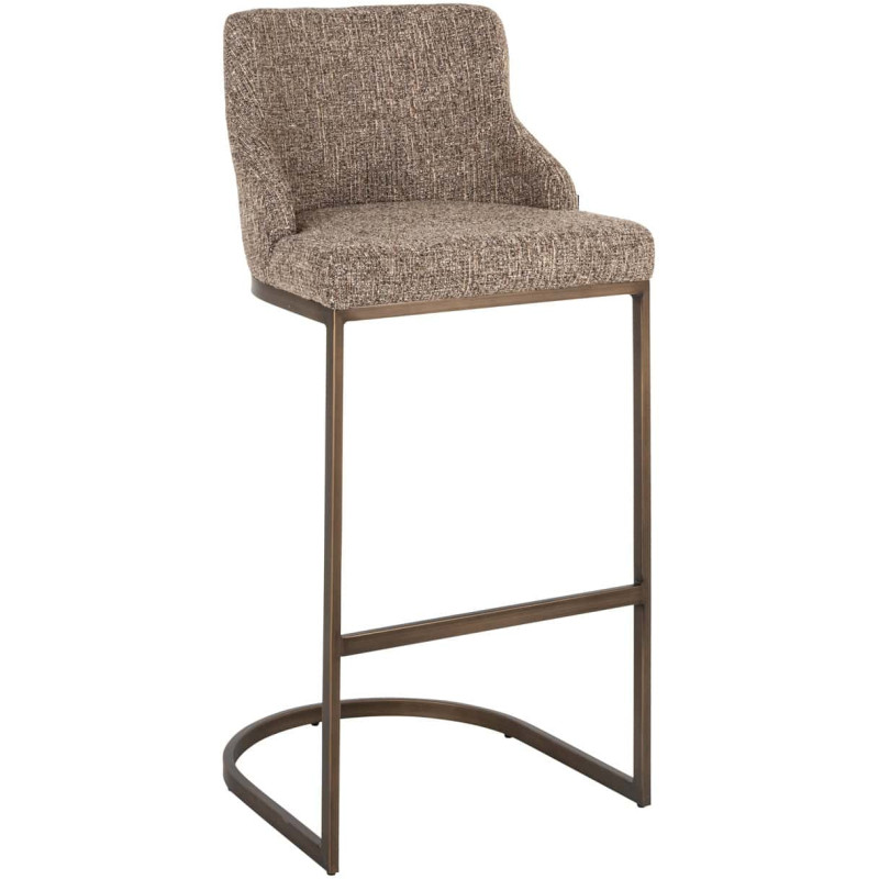 Lot de 2 tabourets de bar tissu marron 103 cm Bolton Richmond Interiors - 1