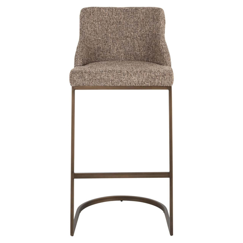 Lot de 2 tabourets de bar tissu marron 103 cm Bolton Richmond Interiors - 3