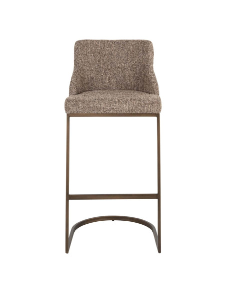 Lot de 2 tabourets de bar tissu marron 103 cm Bolton Richmond Interiors - 3
