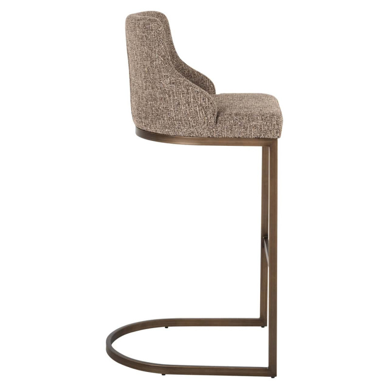 Lot de 2 tabourets de bar tissu marron 103 cm Bolton Richmond Interiors - 4