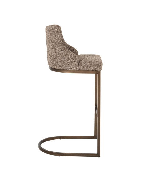 Lot de 2 tabourets de bar tissu marron 103 cm Bolton Richmond Interiors - 4