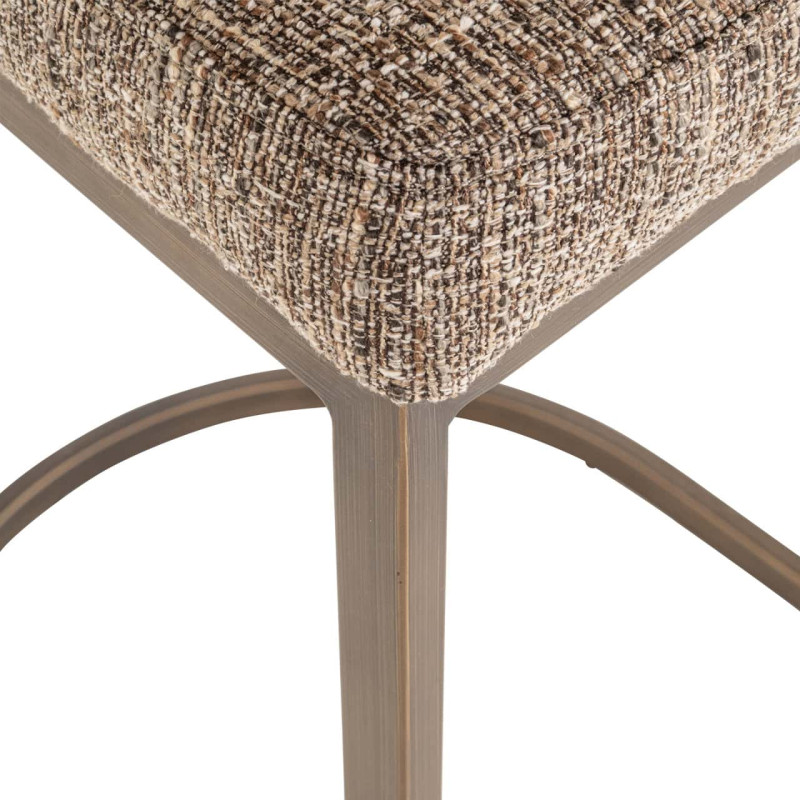 Lot de 2 tabourets de bar tissu marron 103 cm Bolton Richmond Interiors - 8