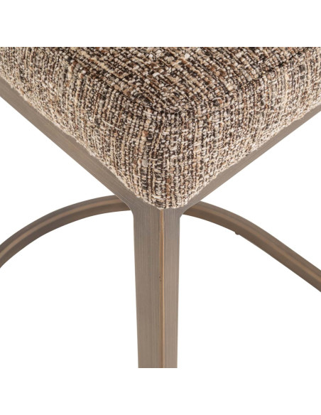 Lot de 2 tabourets de bar tissu marron 103 cm Bolton Richmond Interiors - 8
