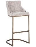 Lot de 2 tabourets de bar tissu beige 103 cm Bolton