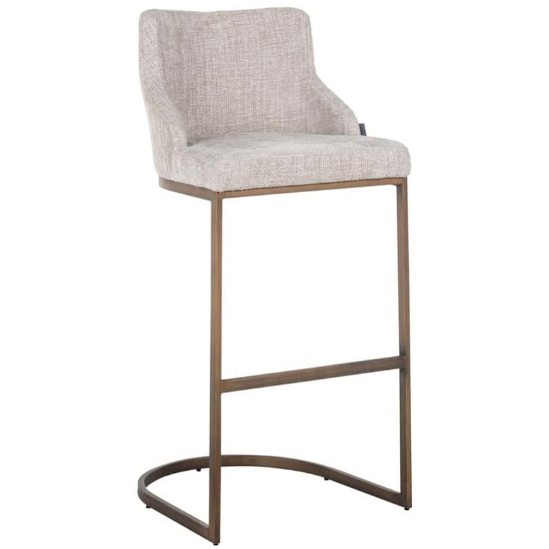 Lot de 2 tabourets de bar tissu beige 103 cm Bolton Richmond Interiors - 1