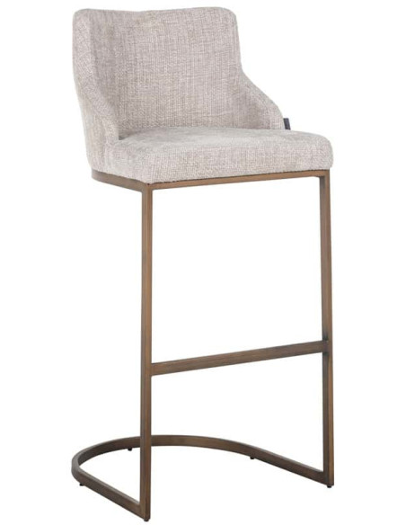 Lot de 2 tabourets de bar tissu beige 103 cm Bolton Richmond Interiors - 1