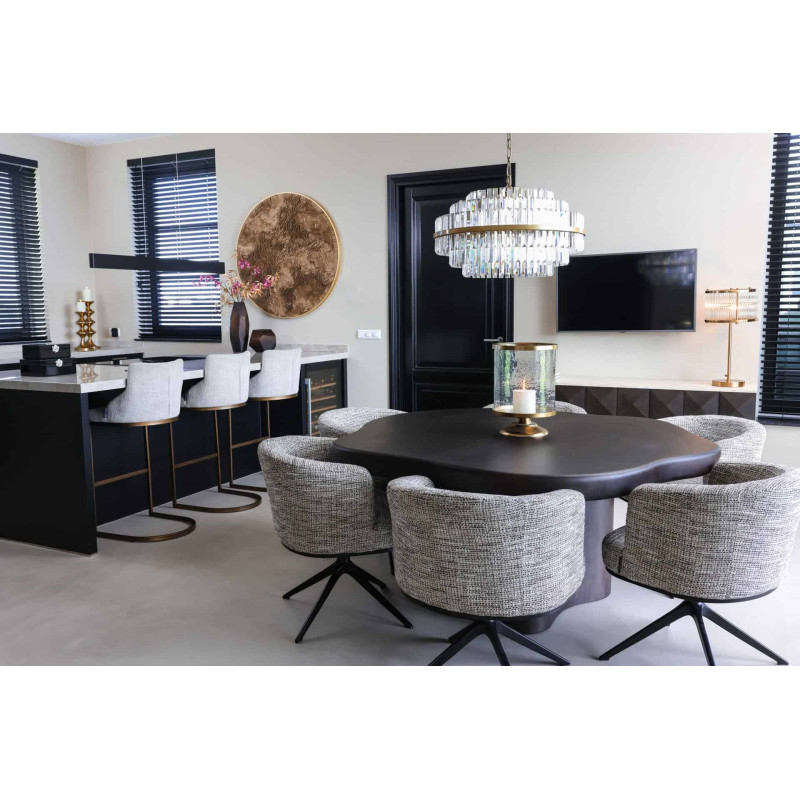 Lot de 2 tabourets de bar tissu beige 103 cm Bolton Richmond Interiors - 14