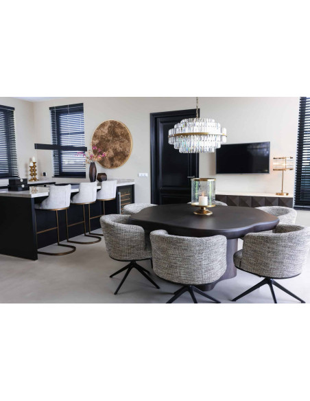 Lot de 2 tabourets de bar tissu beige 103 cm Bolton Richmond Interiors - 14