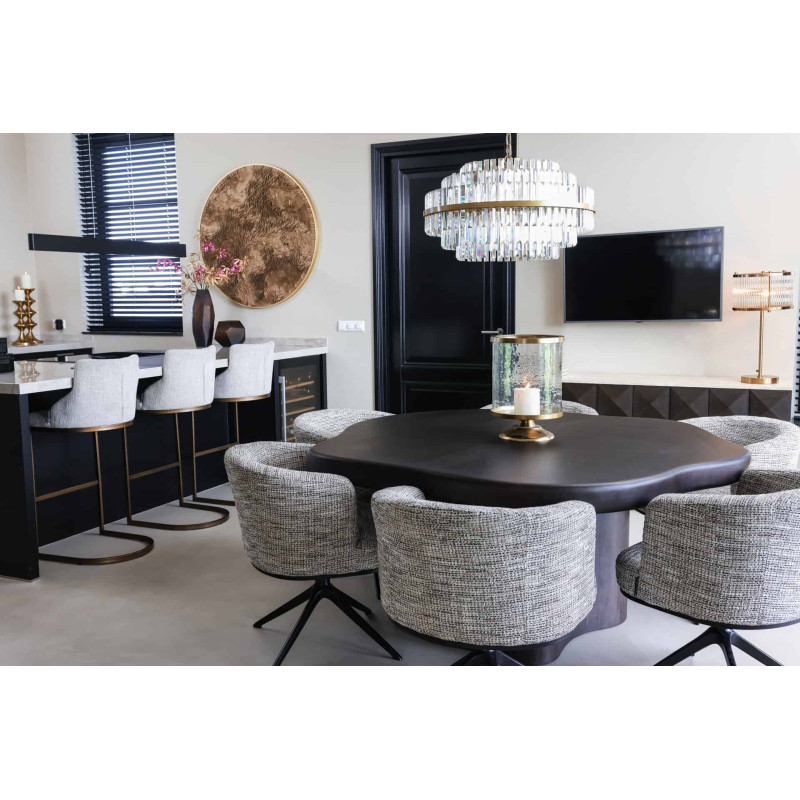 Lot de 2 tabourets de bar tissu beige 103 cm Bolton Richmond Interiors - 15