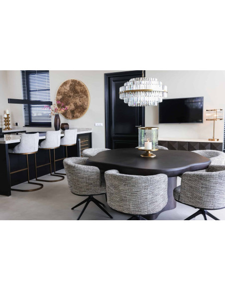 Lot de 2 tabourets de bar tissu beige 103 cm Bolton Richmond Interiors - 15