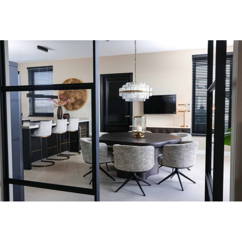 Lot de 2 tabourets de bar tissu beige 103 cm Bolton Richmond Interiors - 16