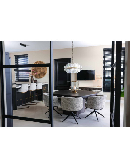Lot de 2 tabourets de bar tissu beige 103 cm Bolton Richmond Interiors - 16