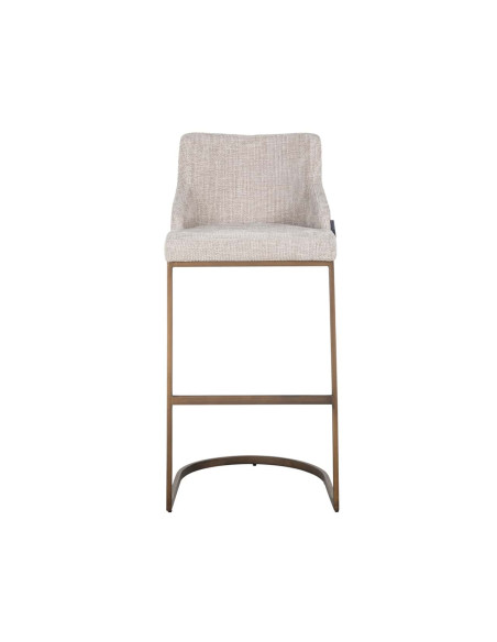 Lot de 2 tabourets de bar tissu beige 103 cm Bolton Richmond Interiors - 3