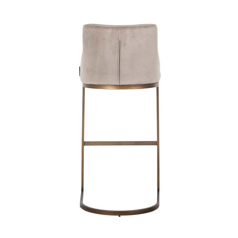 Lot de 2 tabourets de bar velours kaki doré 103 cm Bolton Richmond Interiors - 5