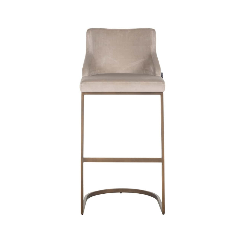 Lot de 2 tabourets de bar velours kaki doré 103 cm Bolton Richmond Interiors - 3