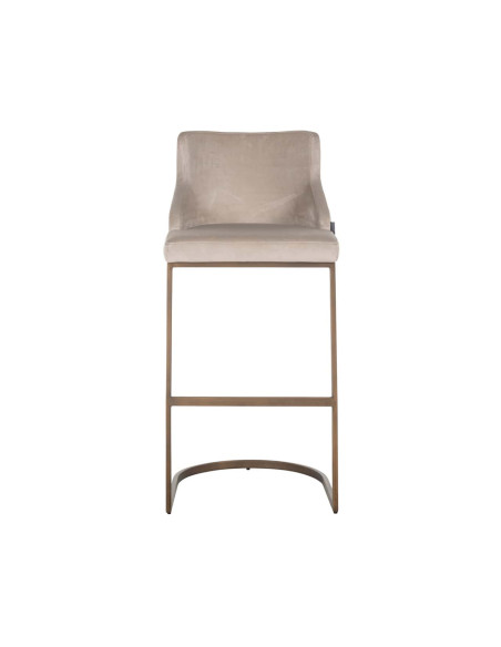 Lot de 2 tabourets de bar velours kaki doré 103 cm Bolton Richmond Interiors - 3