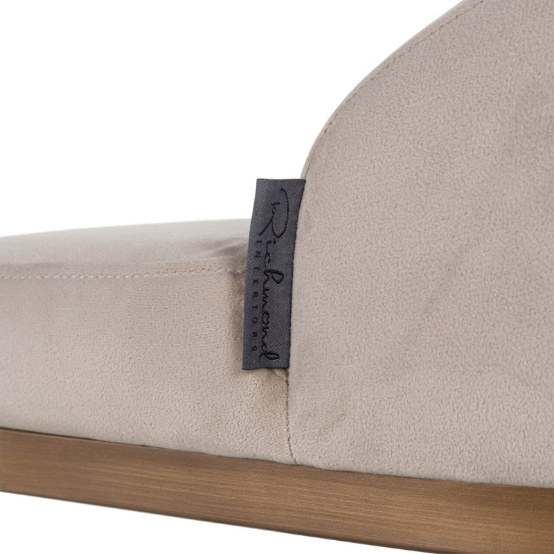 Lot de 2 tabourets de bar velours kaki doré 103 cm Bolton Richmond Interiors - 6