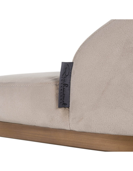 Lot de 2 tabourets de bar velours kaki doré 103 cm Bolton Richmond Interiors - 6