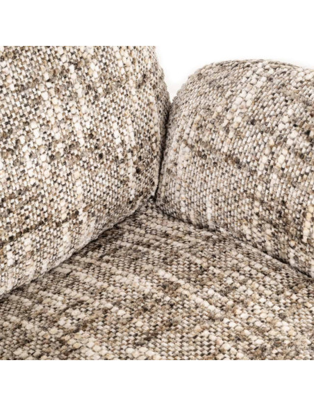 Fauteuil lounge pivotant tissu bouclé brun 77x76x77 cm Kagney Richmond Interiors - 7
