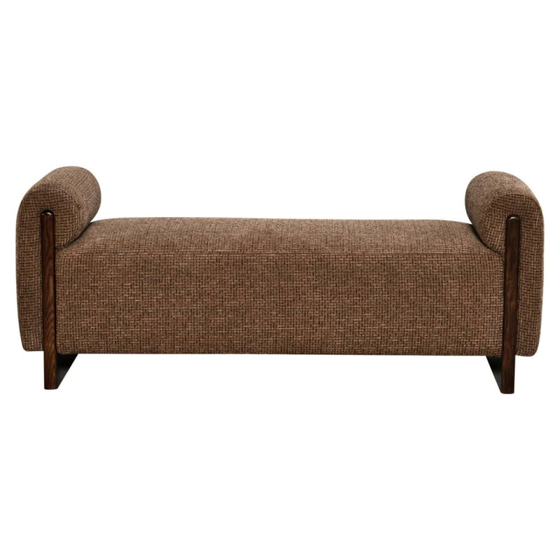 Banquette bout de lit tissu brun ignifugé 152x47x59 cm Winslov Richmond Interiors - 2