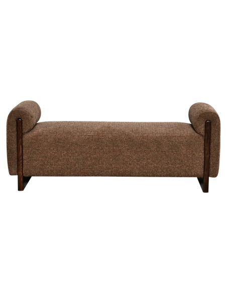 Banquette bout de lit tissu brun ignifugé 152x47x59 cm Winslov Richmond Interiors - 2