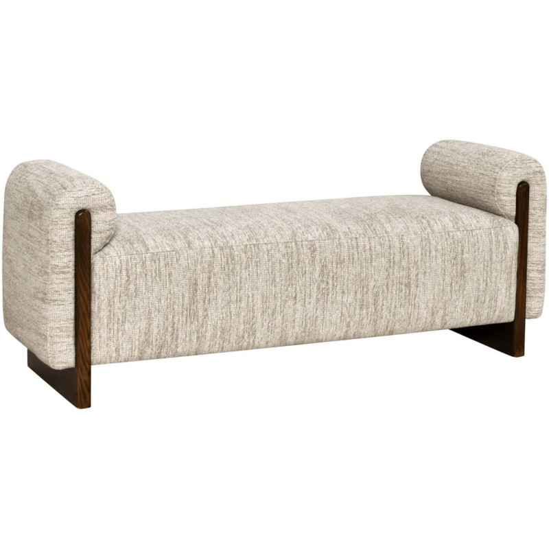 Banquette bout de lit tissu beige ignifugé 152 cm Winslov Richmond Interiors - 1