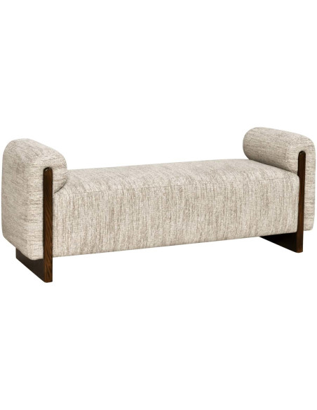 Banquette bout de lit tissu beige ignifugé 152 cm Winslov Richmond Interiors - 1