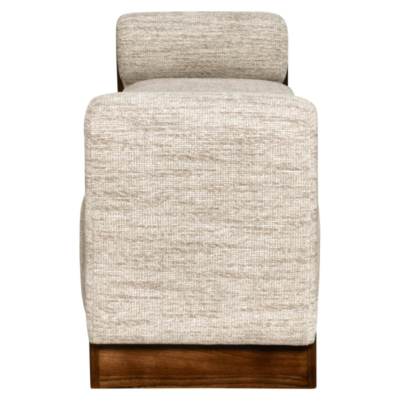 Banquette bout de lit tissu beige ignifugé 152 cm Winslov Richmond Interiors - 3