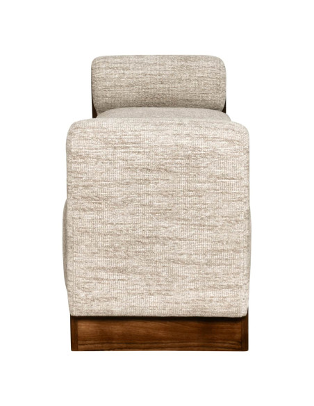 Banquette bout de lit tissu beige ignifugé 152 cm Winslov Richmond Interiors - 3