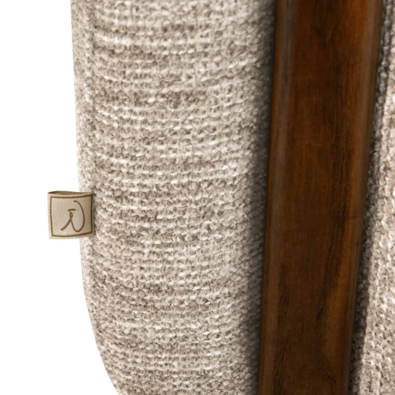 Banquette bout de lit tissu beige ignifugé 152 cm Winslov Richmond Interiors - 4