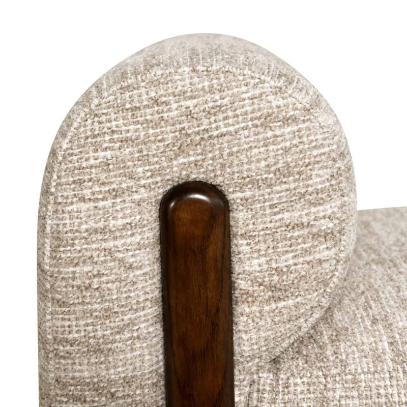 Banquette bout de lit tissu beige ignifugé 152 cm Winslov Richmond Interiors - 5