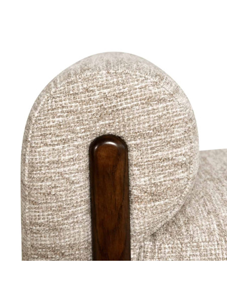 Banquette bout de lit tissu beige ignifugé 152 cm Winslov Richmond Interiors - 5